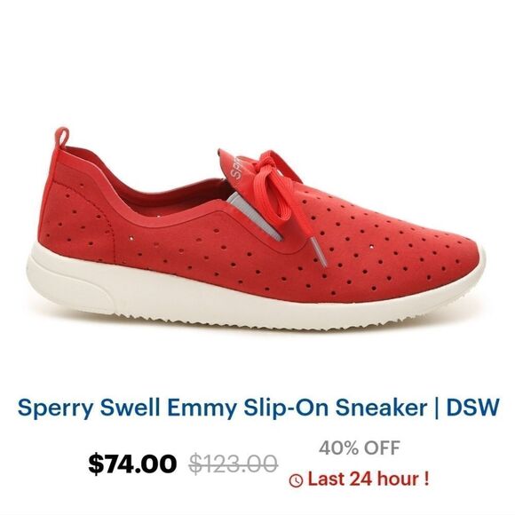 Sperry Top-Sider Red Swell Emmy Perforated Sneaker - Picture 10 of 10